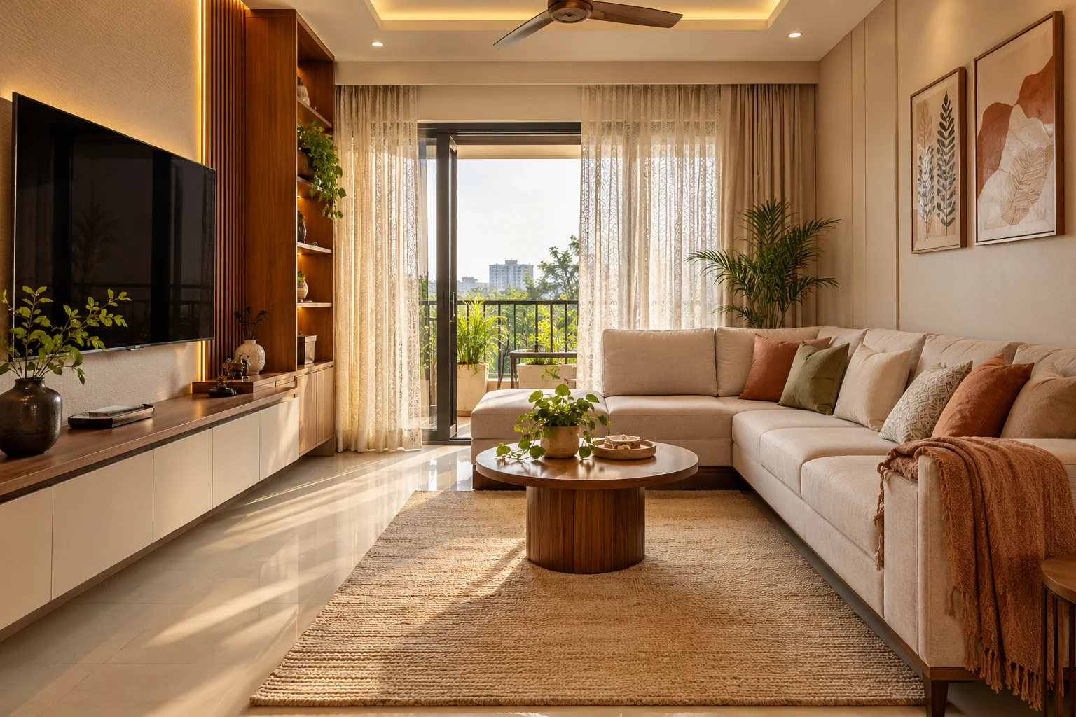 Compact city living AI-generated interior concept