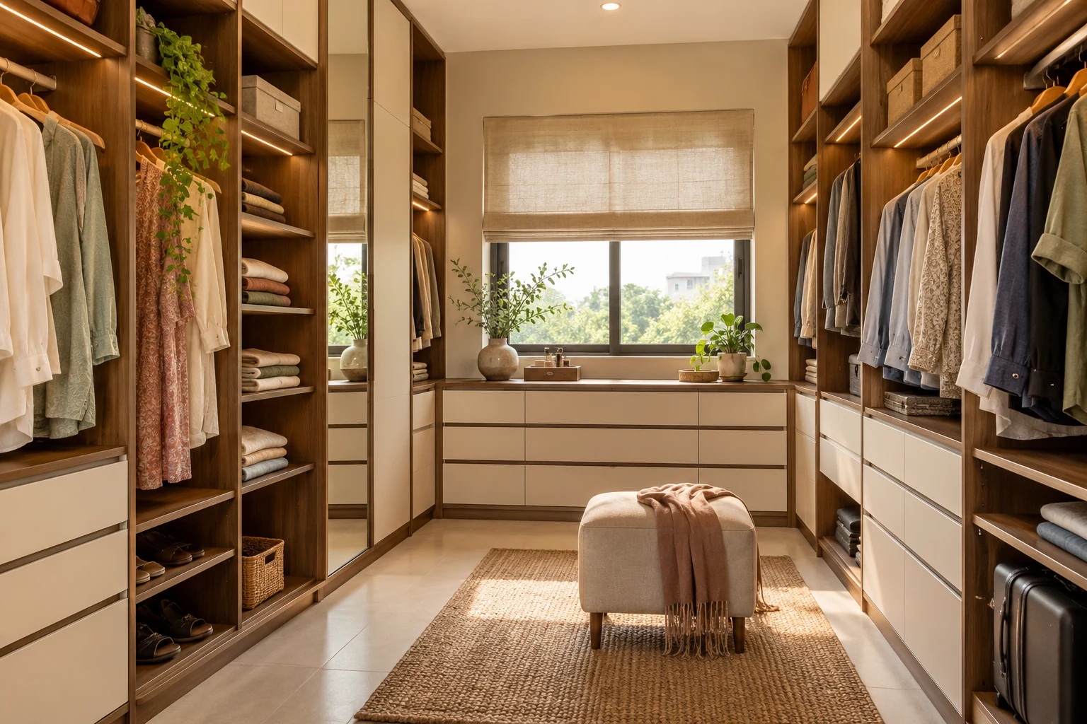 Walk-in dressing concept AI-generated interior concept