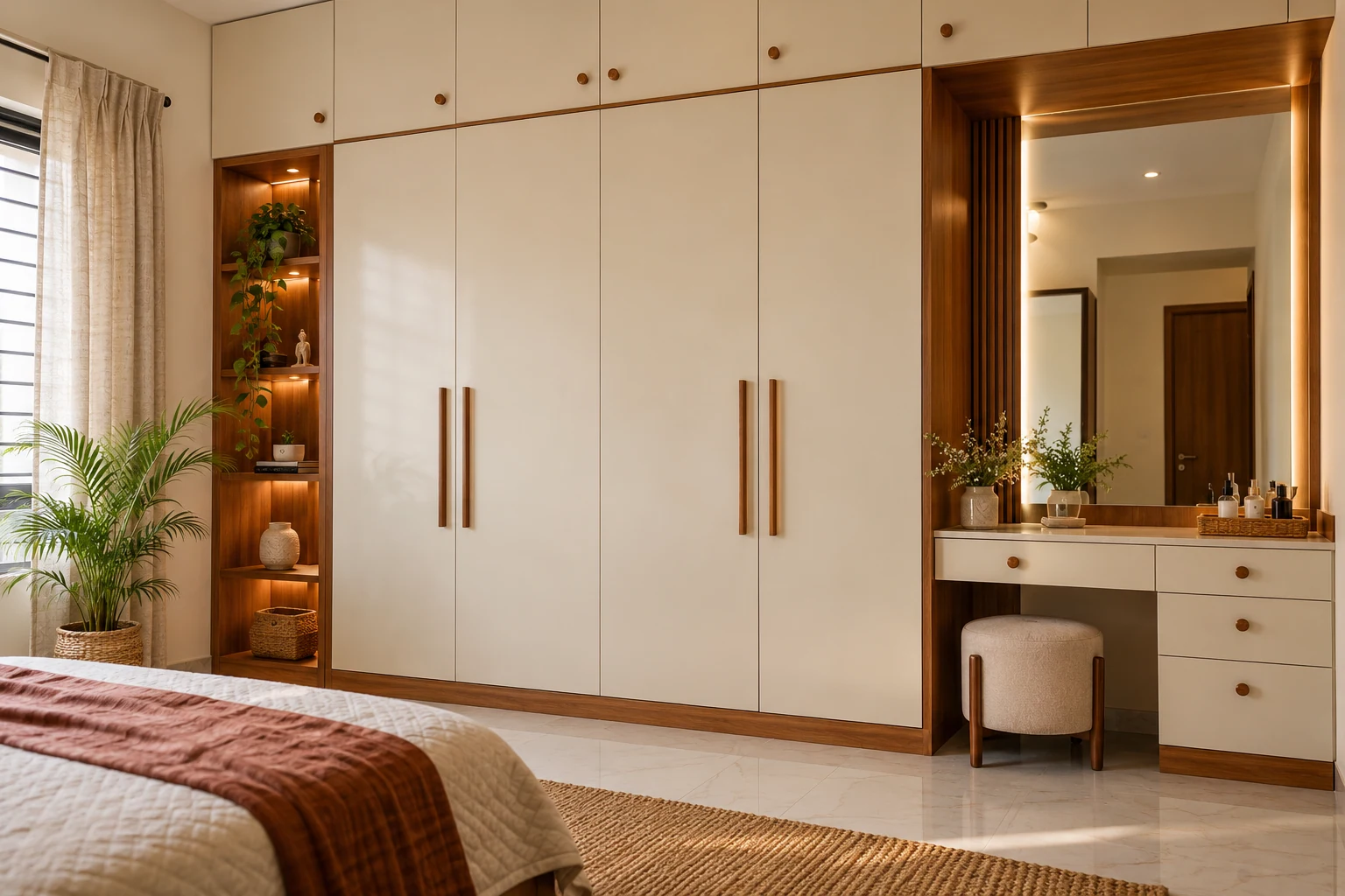 Loft storage wardrobe AI-generated interior concept